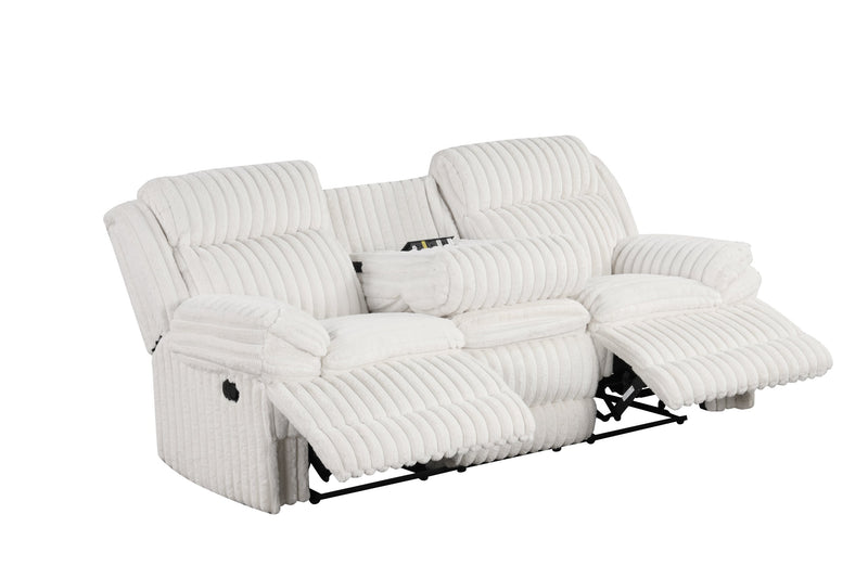 Heaven White 3pc Reclining Living Room Set