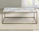 Salvador 3-Piece Faux-Marble Table Set