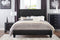 Amelia Black PU Leather King Platform Bed