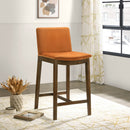 Shannon Counter Chair In Burnt Orange Velvet