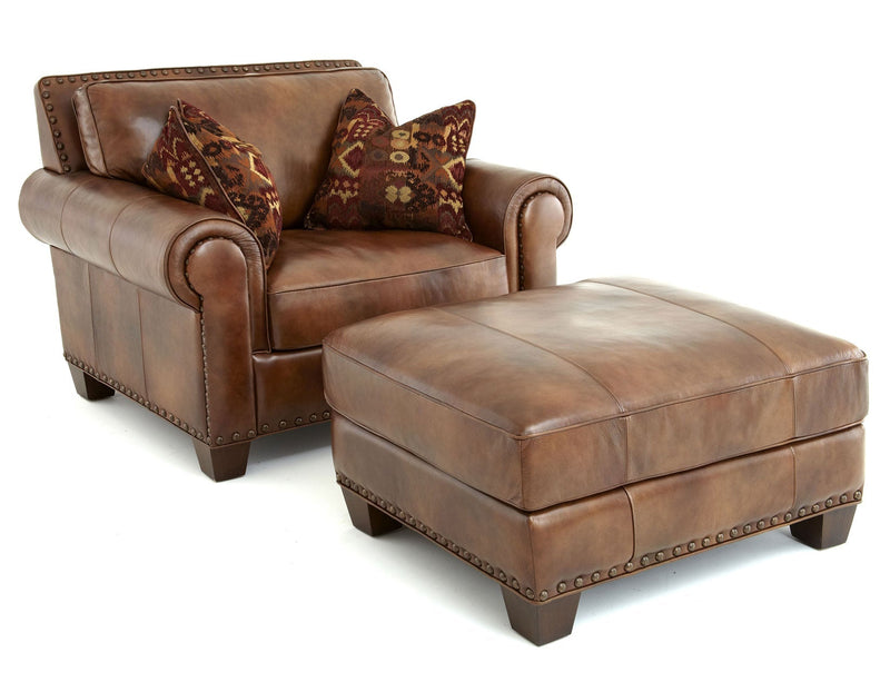 Silverado Leather 4-Piece Living Room Set (Sofa, Loveseat, Chair & Ottoman)