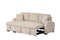 Silvia Beige - Sectional With Pull-Out Bed