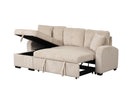 Silvia Beige - Sectional With Pull-Out Bed