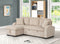 Silvia Beige - Sectional With Pull-Out Bed