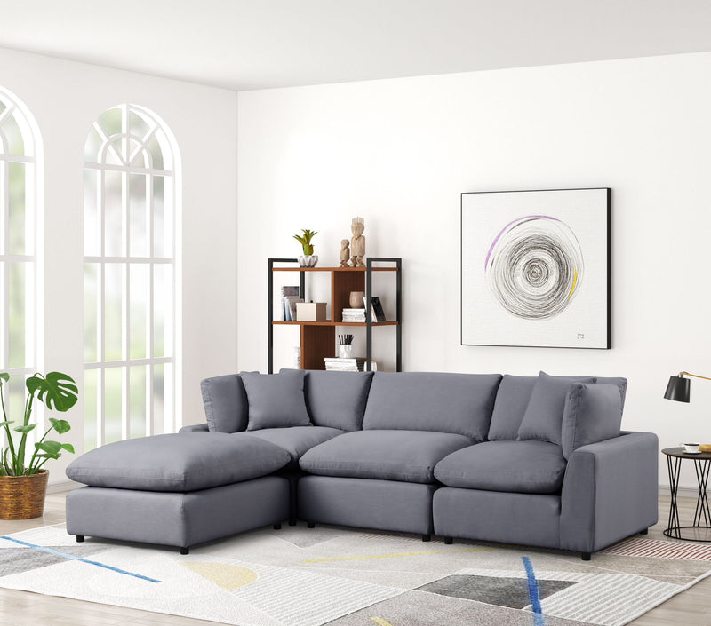 Sky Charcoal Linen Modular Sectional