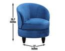 Sophia Swivel Accent Chair, Blue Velvet