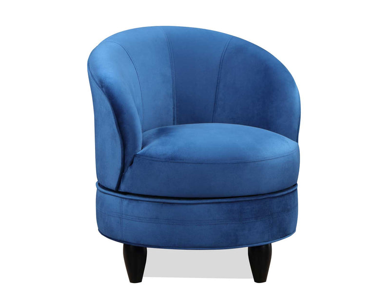 Sophia Swivel Accent Chair, Blue Velvet