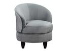 Sophia Swivel Accent Chair, Gray Velvet