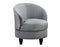 Sophia Swivel Accent Chair, Gray Velvet