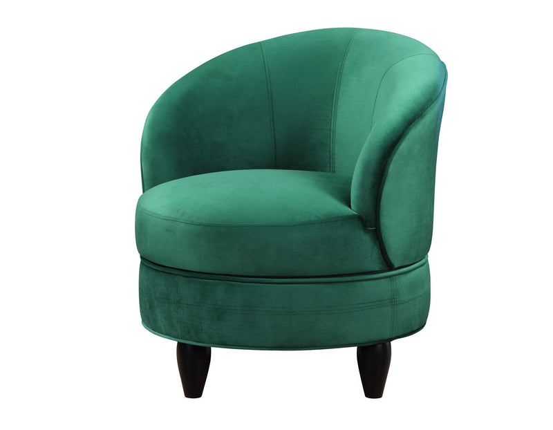 Sophia Swivel Accent Chair, Green Velvet