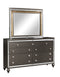 Stars Charcoal LED 5-Piece Queen Bedroom Set