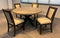 Stevens Charcoal Black/Light Brown Dining Table