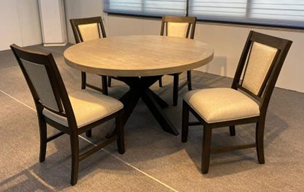 Stevens Charcoal Black/Light Brown Dining Table