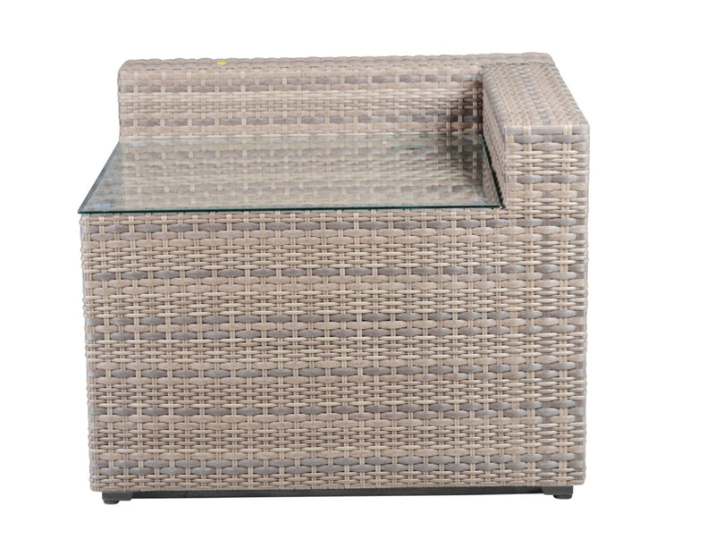 Tamyra Resin Wicker Side Table & Ottoman