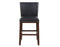 Tiffany 24″ Counter Stool, Black Vegan Leather, Set of 2