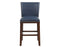 Tiffany 24″ Counter Stool, Navy Leatherette, Set of 2