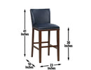 Tiffany 30″ Bar Stool, Navy, Set of 2