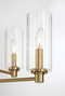 Timeless Six Lights Chandelier With Clear Ribbed Glass - Satin Brass