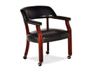 Tournament Arm Chair w/Casters, Black