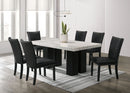 Finland PU -7-Piece Genuine Marble Dining Set