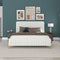 Valery King Size Cream Boucle Platform Bed King