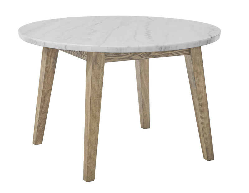 Vida 48″ Round White Marble Dining Table