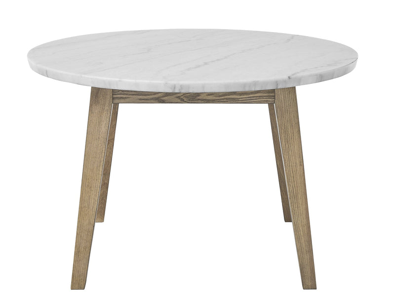 Vida 48″ Round White Marble Dining Table