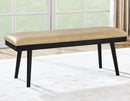 Vida 49″ Sand Vegan Leather Dining Bench