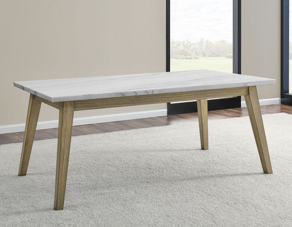 Vida 72″ White Marble Top Dining Table