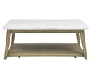 Vida Marble Top Cocktail Table w/Casters