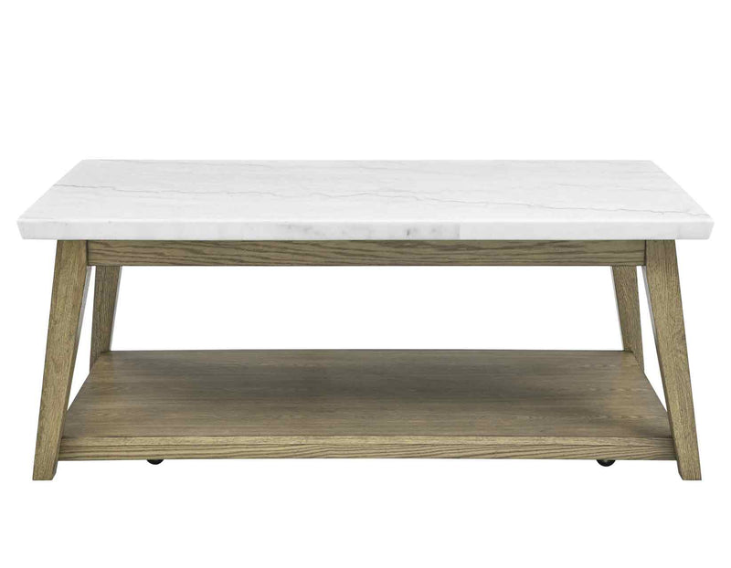 Vida Marble Top Cocktail Table w/Casters