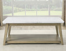 Vida Marble Top Cocktail Table w/Casters