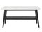 Vida Marble Top Sofa Table, Black Finish