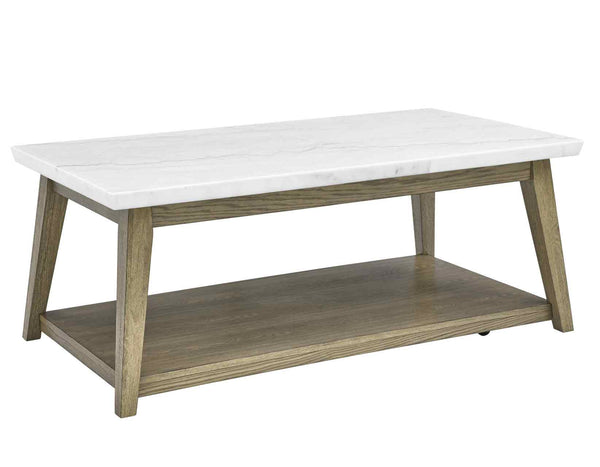 Vida White Marble Top 3-Piece Table Set