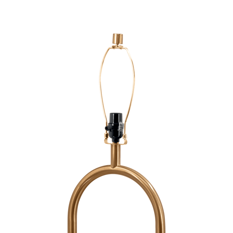 Vivid Brass Ring Base Floor Lamp with Large White Drum Shade