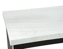 Westby White Marble Top Dining Table