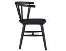 Willow Solid Wood Dining Chair, Black