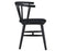 Willow Solid Wood Dining Chair, Black