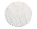 Xena 52-inch Round Dining Table, White Marble Top