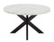 Xena 52-inch Round Dining Table, White Marble Top