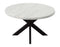 Xena 52-inch Round Dining Table, White Marble Top