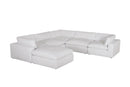 Comfy White XL 130" Cloud Sectional with Ottoman