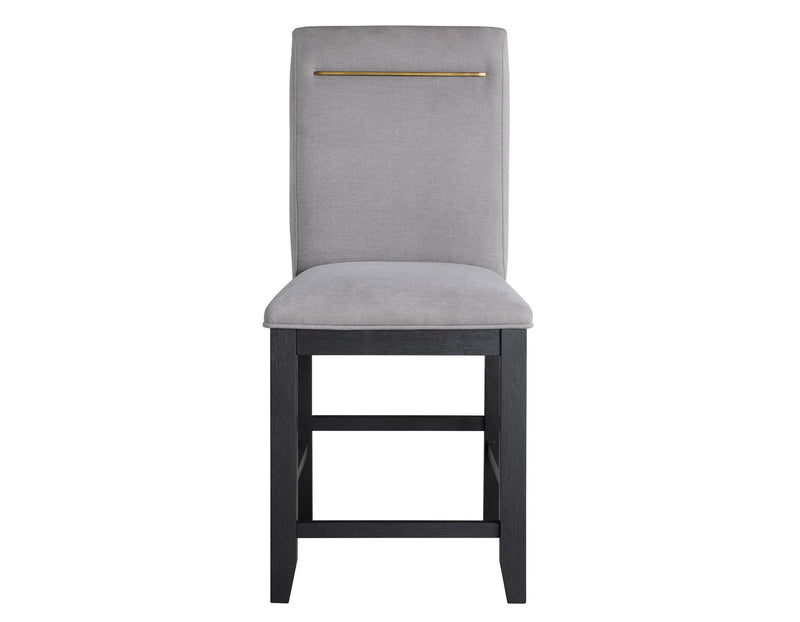 Yves 24″ Counter Stool, Grey Upholstered, Set of 2