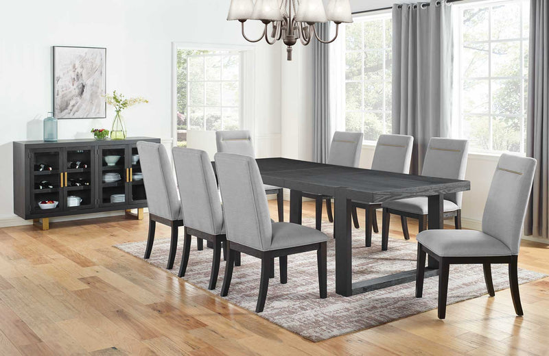 Yves 5 Piece Dining Set (Table & 4 Grey Performance Side Chairs)