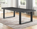 Yves 95-inch Dining Table with 18″ leaf