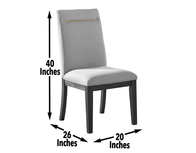 Yves Performance Side Chair, Grey, Set of 2