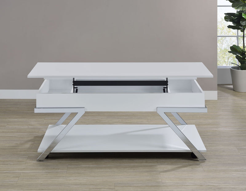 Zena Lift-Top Cocktail Table with Casters